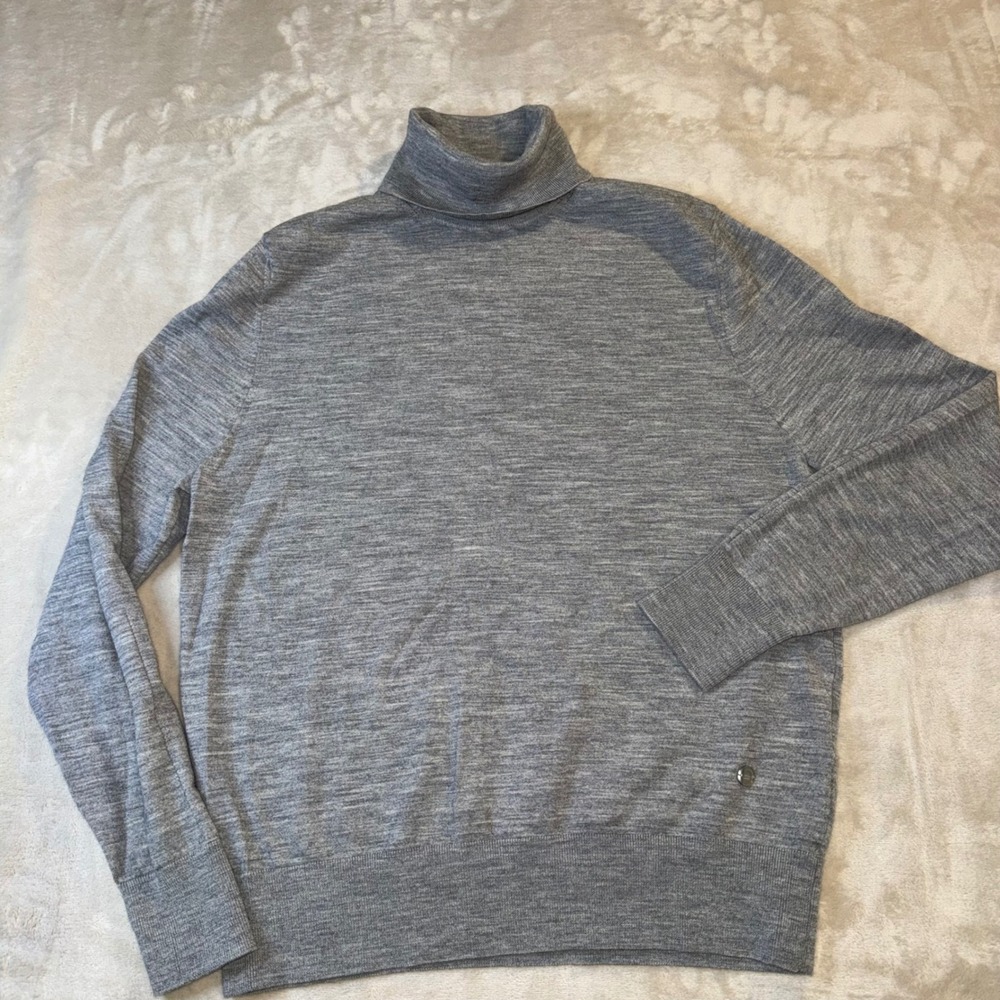 Peter Millar Women's Excursionist Flex Turtleneck Sweater Gale Merino Wool Sz M